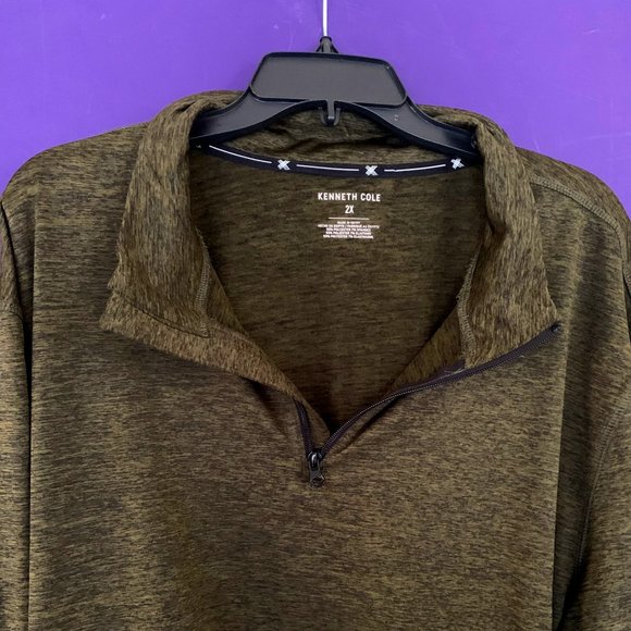 Men's Kenneth Cole Performance 1/4 Zippered Pull Over 2XL - Picture 2 of 12
